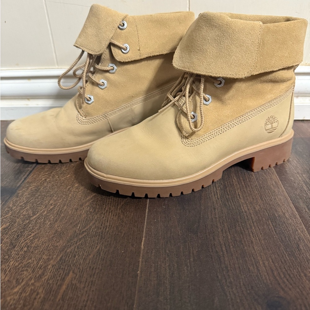 Timberland, “Jayne” Nubuck/Suede Fold Down Boot